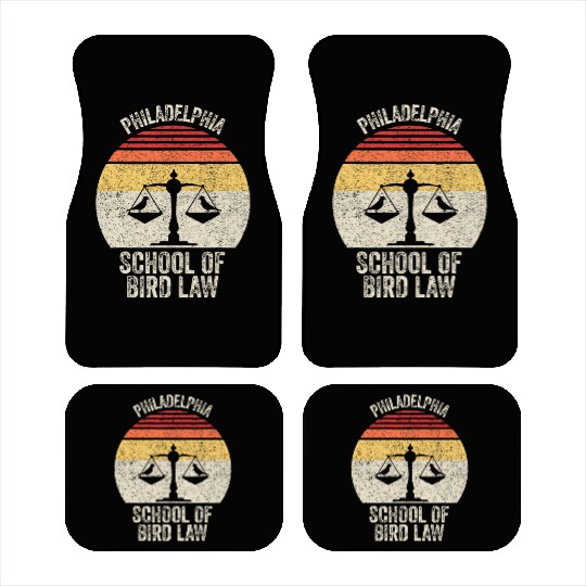 Vintage Retro Philadelphia School Of Bird Law Funn Car Mats