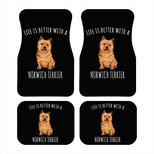 Life Is Better With A Norwich Terrier Dog Lover T Car Mats