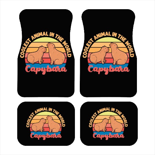 Coolest Animal in The World Capybara Car Mats
