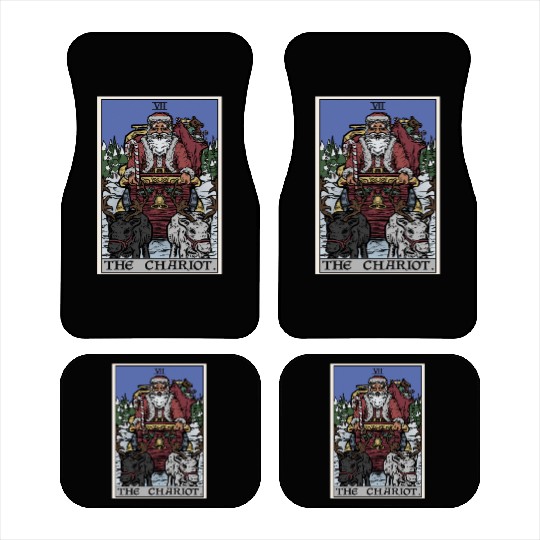 Santa Claus in The Chariot Tarot Card Car Mats