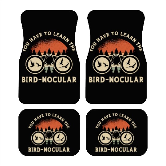 Bird Watching The Bird Nocular Retro Bird Watcher Car Mats