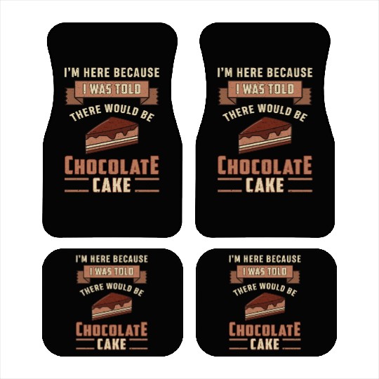 Chocolate Cake Day Food Sweet Dessert Car Mats