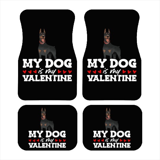 My Dog Is My Valentine Date Cute Doggy Car Mats