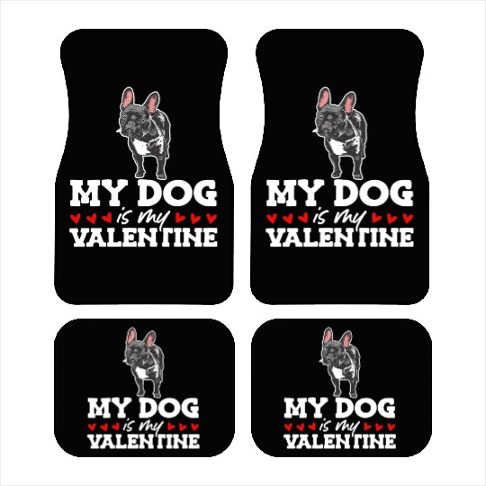 My Dog Is My Valentine Date Cute Doggy Car Mats