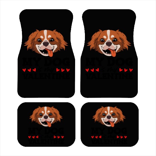 My Dog Is My Valentine Date Cute Doggy Car Mats
