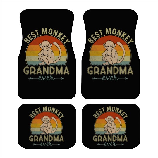 Best Monkey Grandma Ever Funny Mothers Day Car Mats