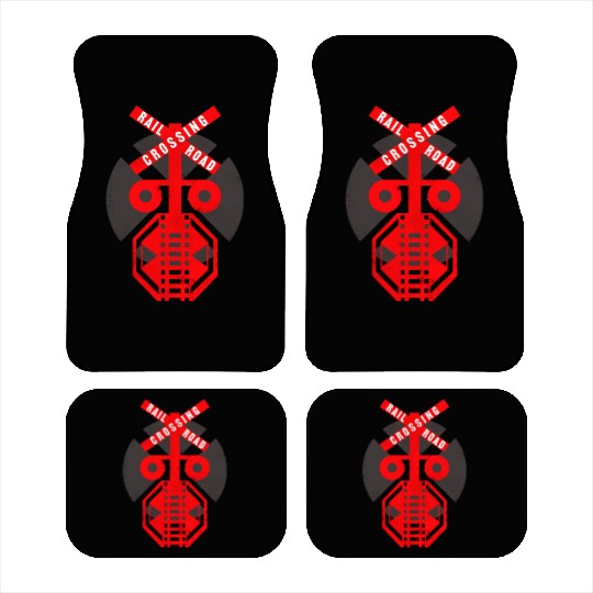 Railroad Crossing Train Lover Railroader Car Mats