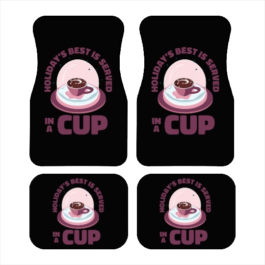Christmas Snow Globe Coffee Caffeine Lover Car Mats