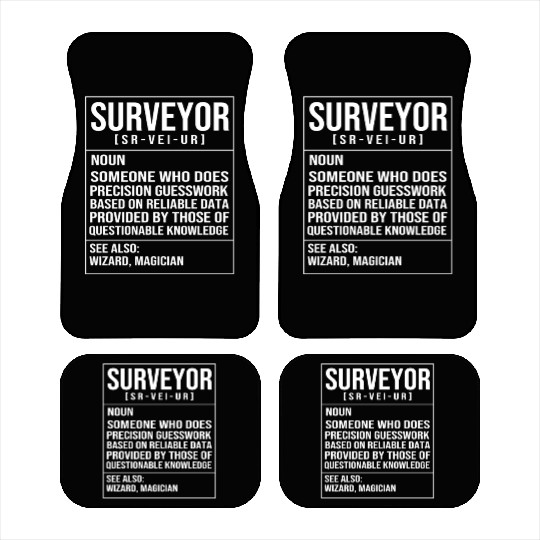 Engineer Land Surveying Definition Funny Surveyor Car Mats