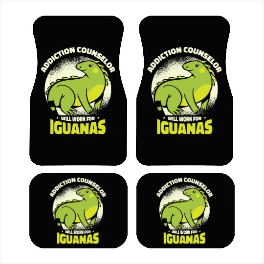 Iguana Lizard Addiction Reptile Iguana Lover Car Mats