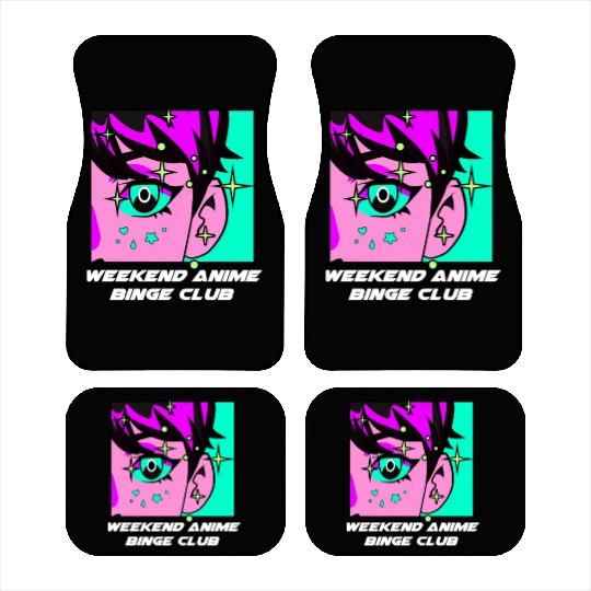 Weekend Anime Binge Club Kawaii Japanese Cute Japa Car Mats