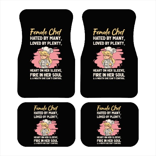Female Chef Cooking Meals Food Lover Car Mats