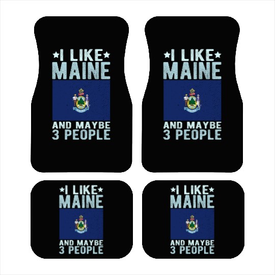 Maine Flag US State Car Mats