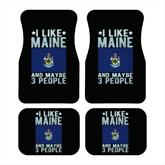 Maine Flag US State Car Mats