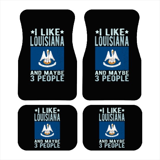 Louisiana Flag US State Car Mats