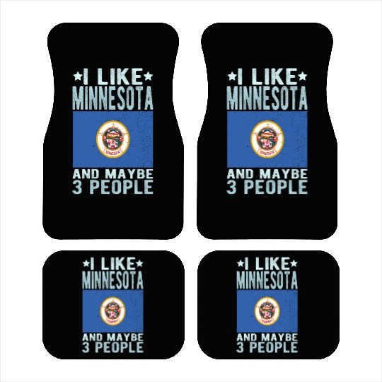 Minnesota Flag US State Car Mats