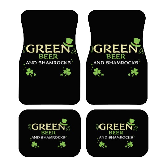 Green beer and shamrocks Car Mats