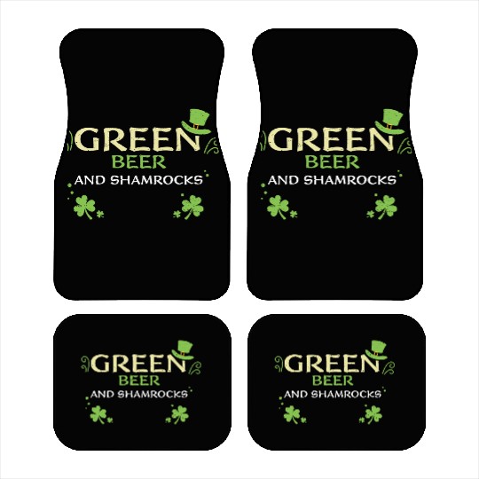 Green beer and shamrocks Car Mats