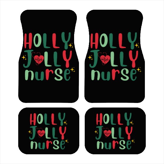 HOLLY JOLLY NURSE6 Car Mats