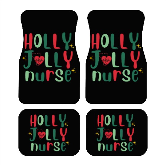 HOLLY JOLLY NURSE6 Car Mats