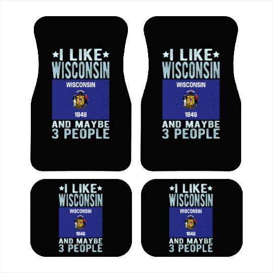 Wisconsin Flag US State Car Mats