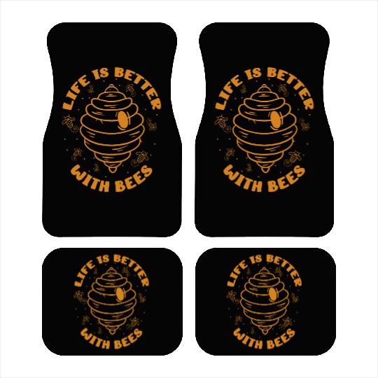 Beekeeper Bees Insects Flowers Bee Lover Plants Car Mats