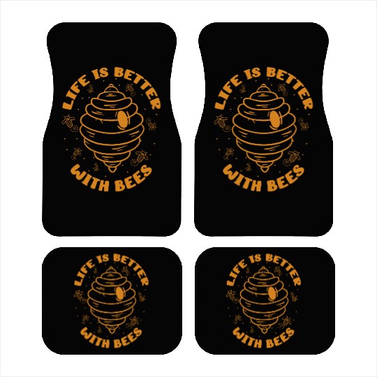 Beekeeper Bees Insects Flowers Bee Lover Plants Car Mats