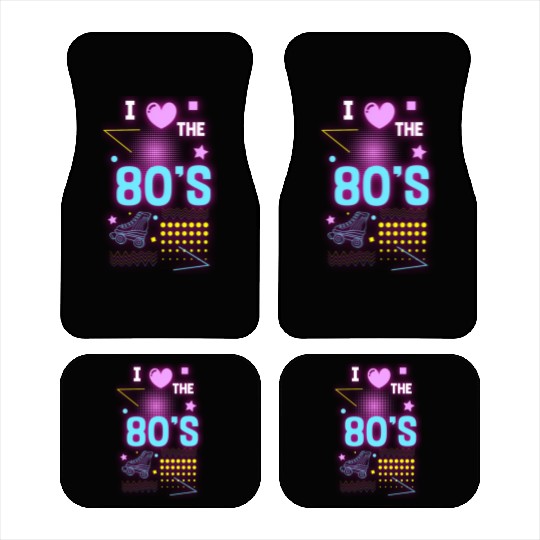 Neon Vintage Geek Car Mats