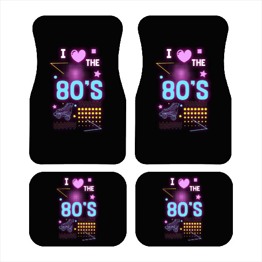Neon Vintage Geek Car Mats