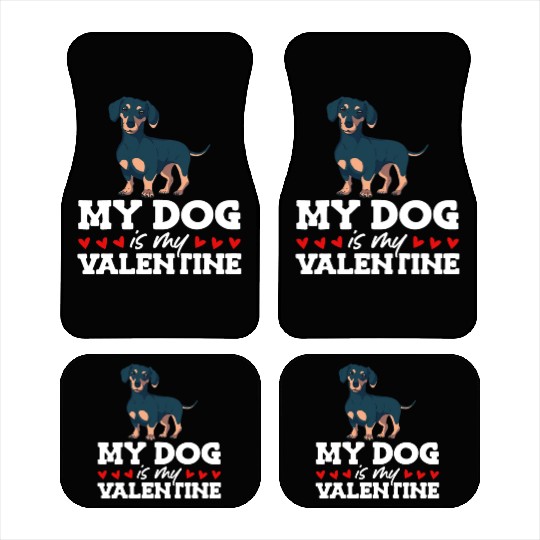 My Dog Is My Valentine Date Cute Doggy Car Mats