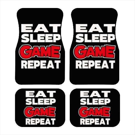 Eat Sleep Game Gamer Geek Video E Sports Gift Car Mats