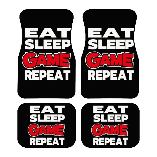 Eat Sleep Game Gamer Geek Video E Sports Gift Car Mats