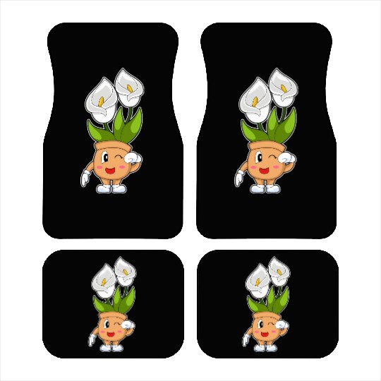 Plant Pot Calla Lily Flower Car Mats