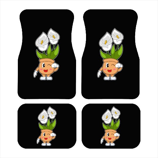 Plant Pot Calla Lily Flower Car Mats