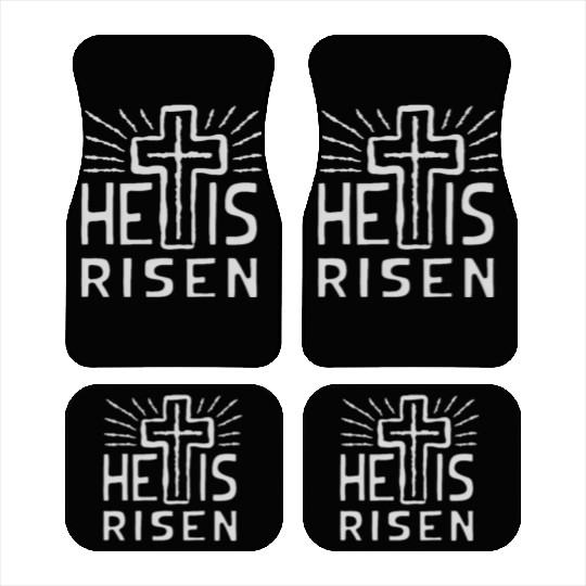 Christian Cross Easter He is Risen Car Mats