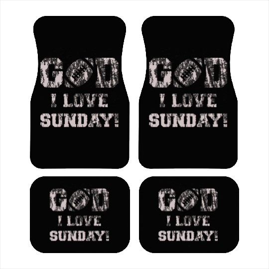 GOD I LOVE SUNDAY Car Mats