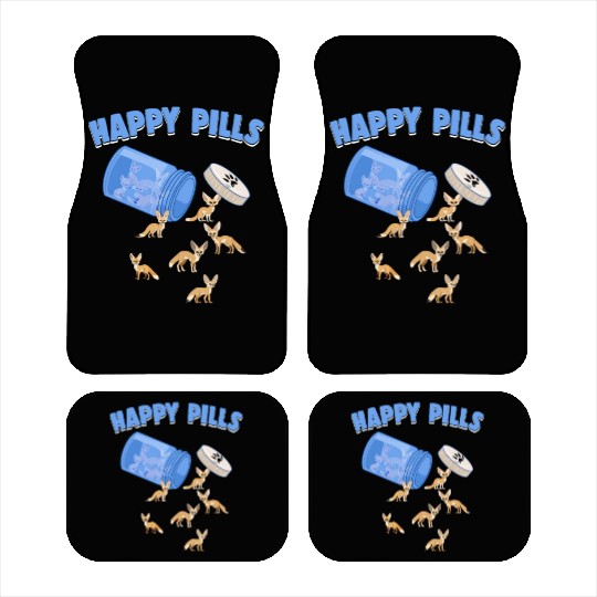 Happy Pills Fennec Foxex Funny Fennec Fox Lover Car Mats