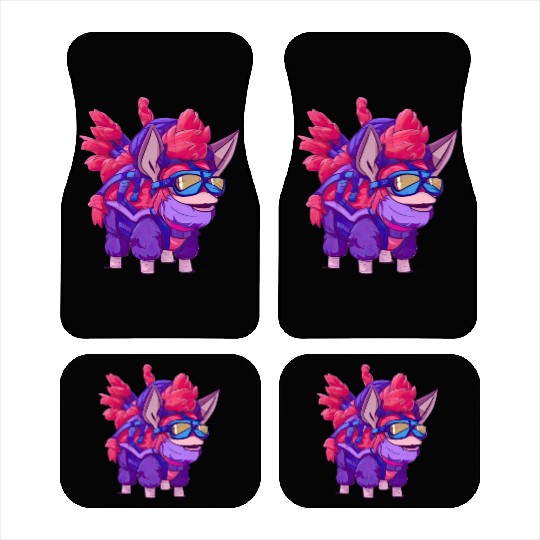 Neon Llama Car Mats