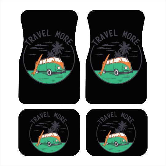 Travel More Vacation Explore Wanderlust Holidays 4 Car Mats