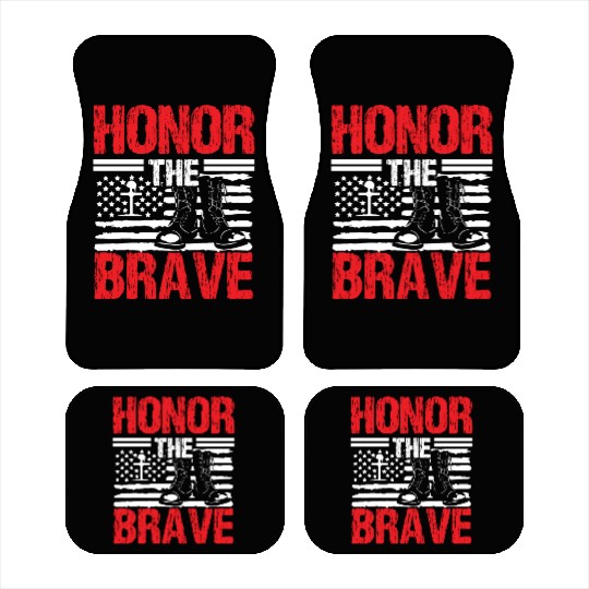 Soldier honor the brave military army veteran Car Mats