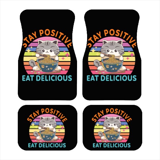 Stay positive Eat delicious Japanese Style Car Mats