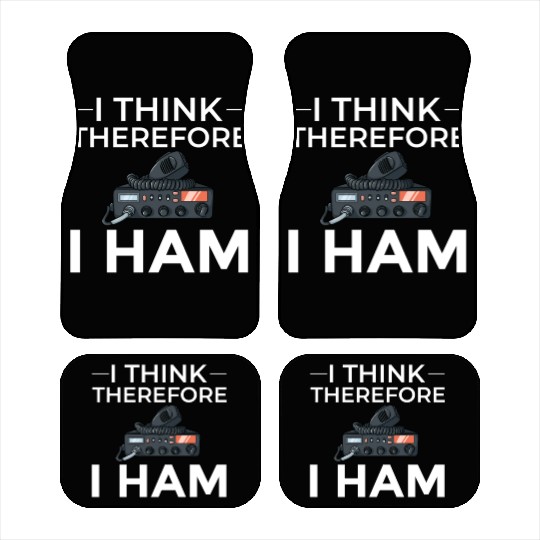 Think Therefore Ham Radio nostalgia Car Mats