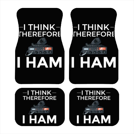 Think Therefore Ham Radio nostalgia Car Mats
