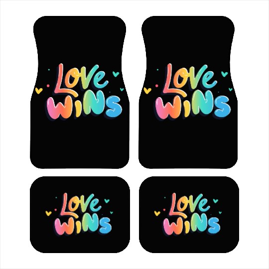 Love Wins pride month Car Mats