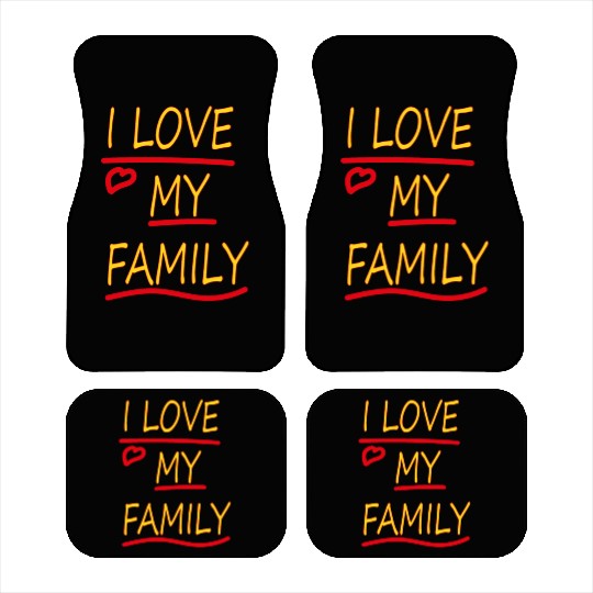 I Love my Family Car Mats