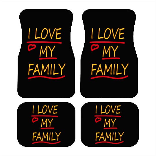 I Love my Family Car Mats