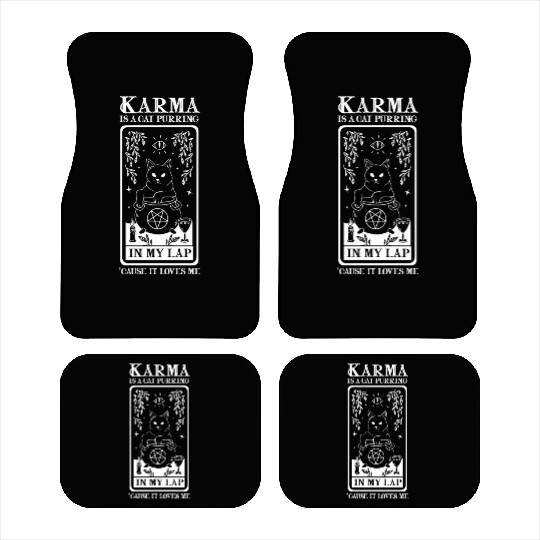 Karma is a Cat Purring in My Lap Witchcraft Tarot Car Mats