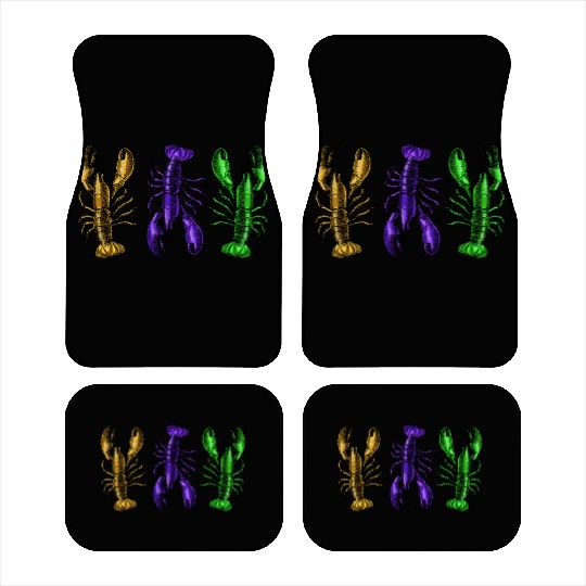 Lobster Mardi Gras Car Mats