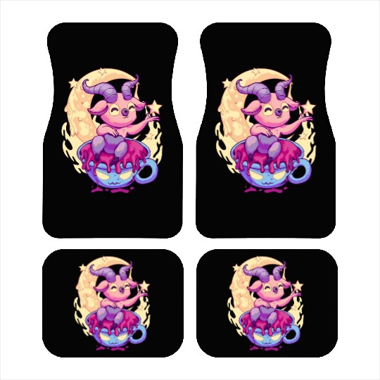 Pastel Goth Kawaii Baphomet Tea Car Mats