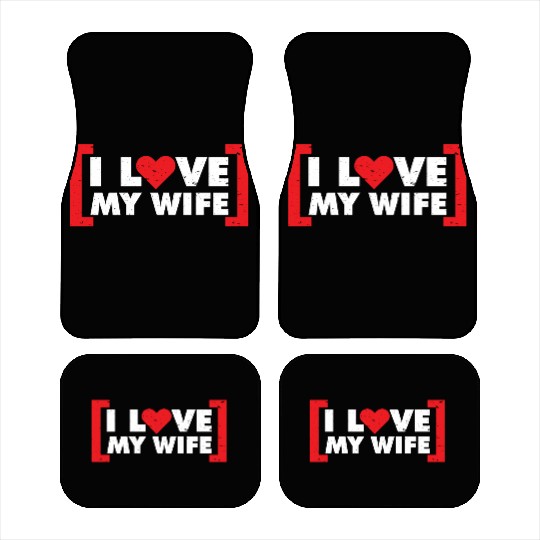 I Love My Wife Valentine s Day Car Mats